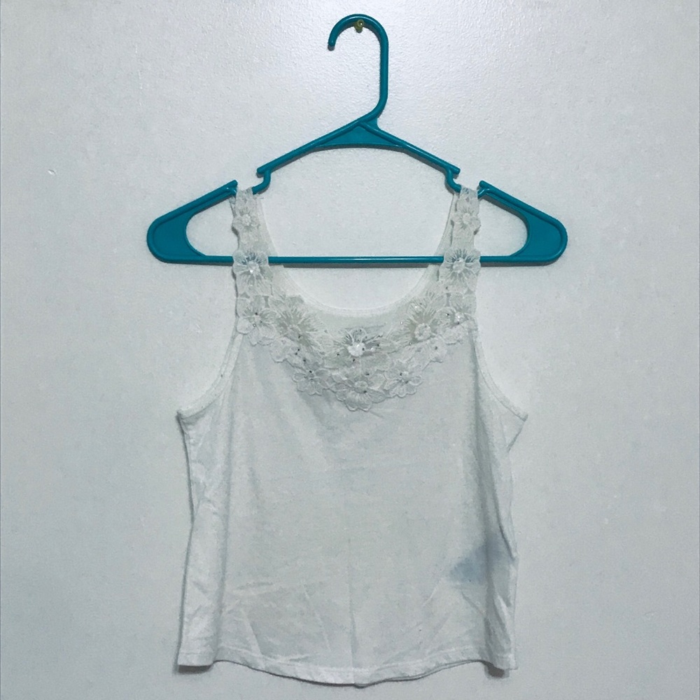 Abercombie Sheer Tank Top with Lace